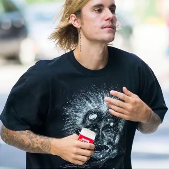 Vintage 90s Glow in the Dark Albert Einstein tee - Size S - Picture 2 of 10